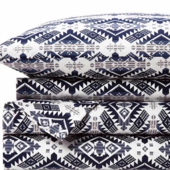 NEW PENDLETON Flannel Sheet Set Westward Journey Multi Twin Size - Picture 3 of 8